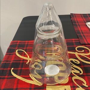 🌲Target Bullseye Playground Christmas Tree Glass Container Jar new discontinued